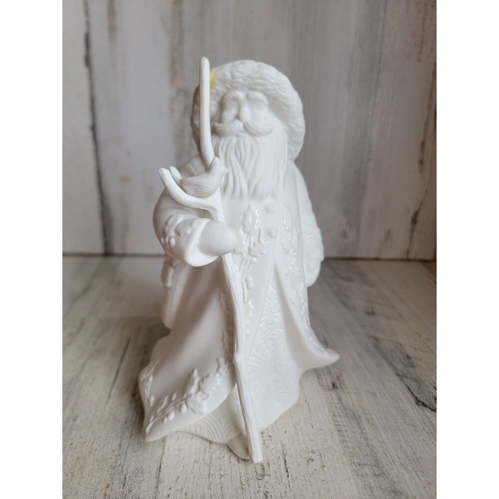 Hallmark heritage white Santa‎ bird staff Xmas figure decor home